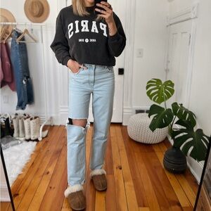 Abercrombie the 90s straight ultra high rise jeans (curve love)